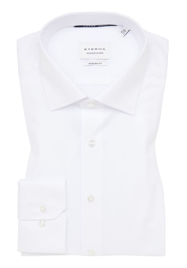 Eterna Camicia bianca eterna modern fit collo classico italiano Qualità Garantita