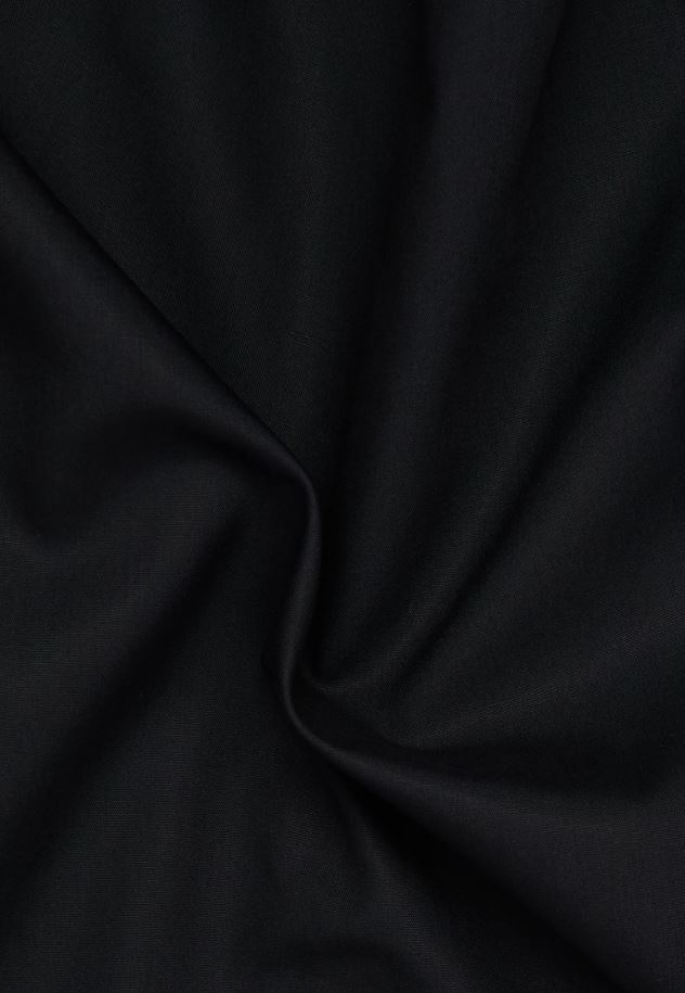 Eterna Camicia nera eterna comfort fit in popeline no stiro Fino Al -60%