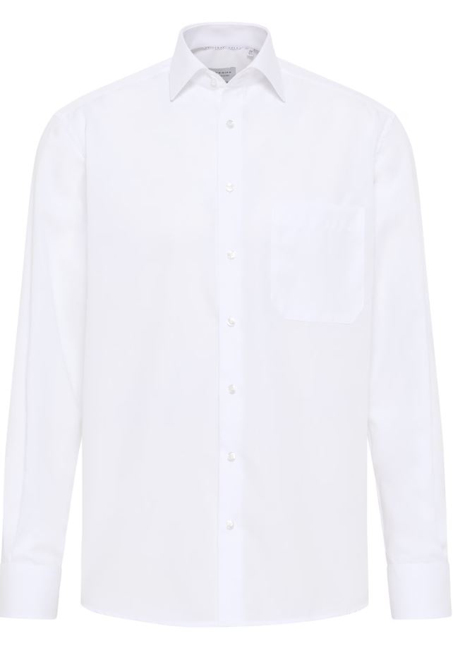 Eterna Camicia bianca eterna comfort fit in popeline no stiro Shopping Online