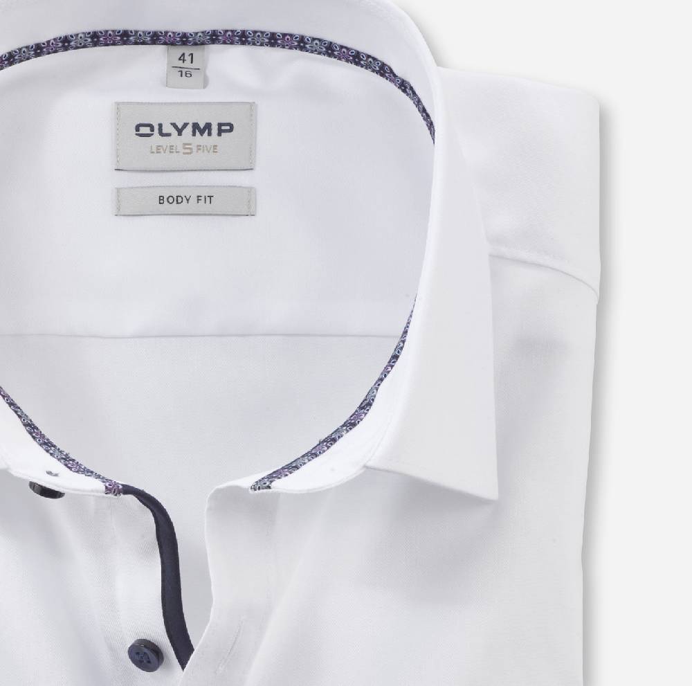 Olymp Camicia olymp level five bianca slim fit cotone stretch Convenienza