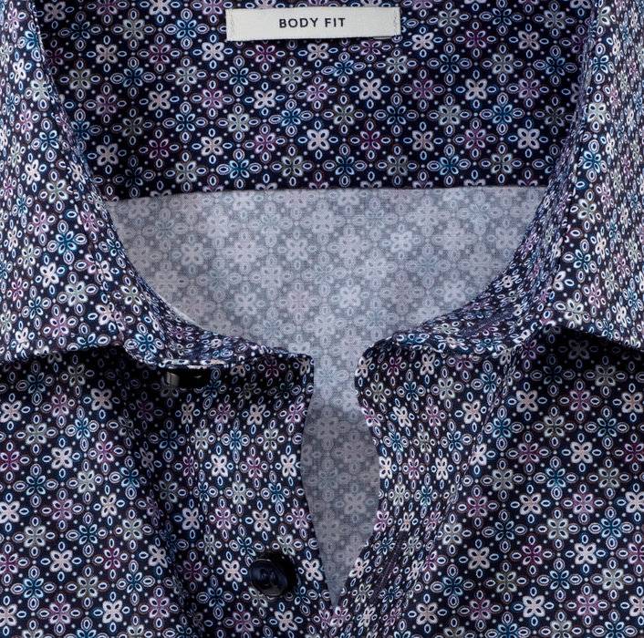Olymp Camicia olymp slim fit blu cotone stretch stampato Novità