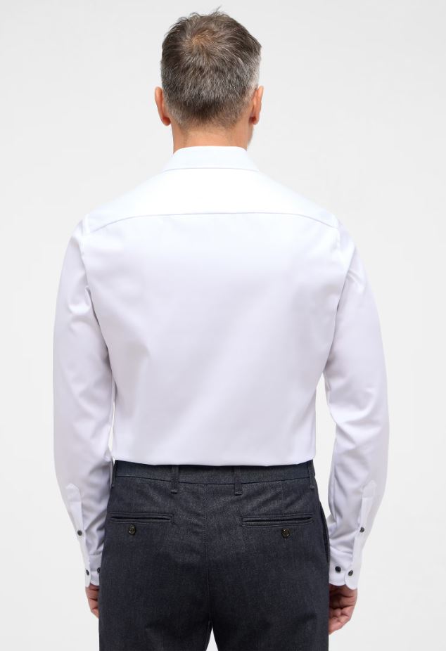 Eterna Camicia eterna slim fit bianca in cotone cover Presa