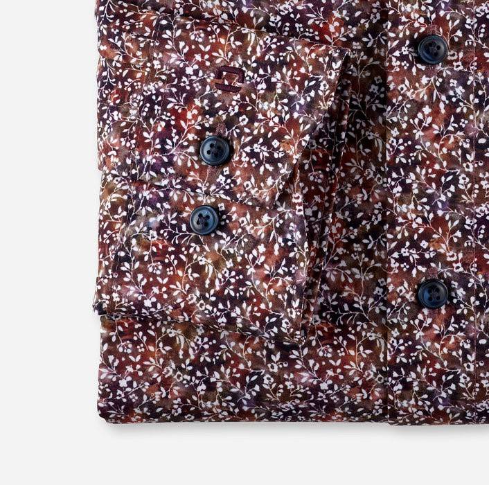 Olymp Camicia olymp fantasia floreale prugna modern fit Online