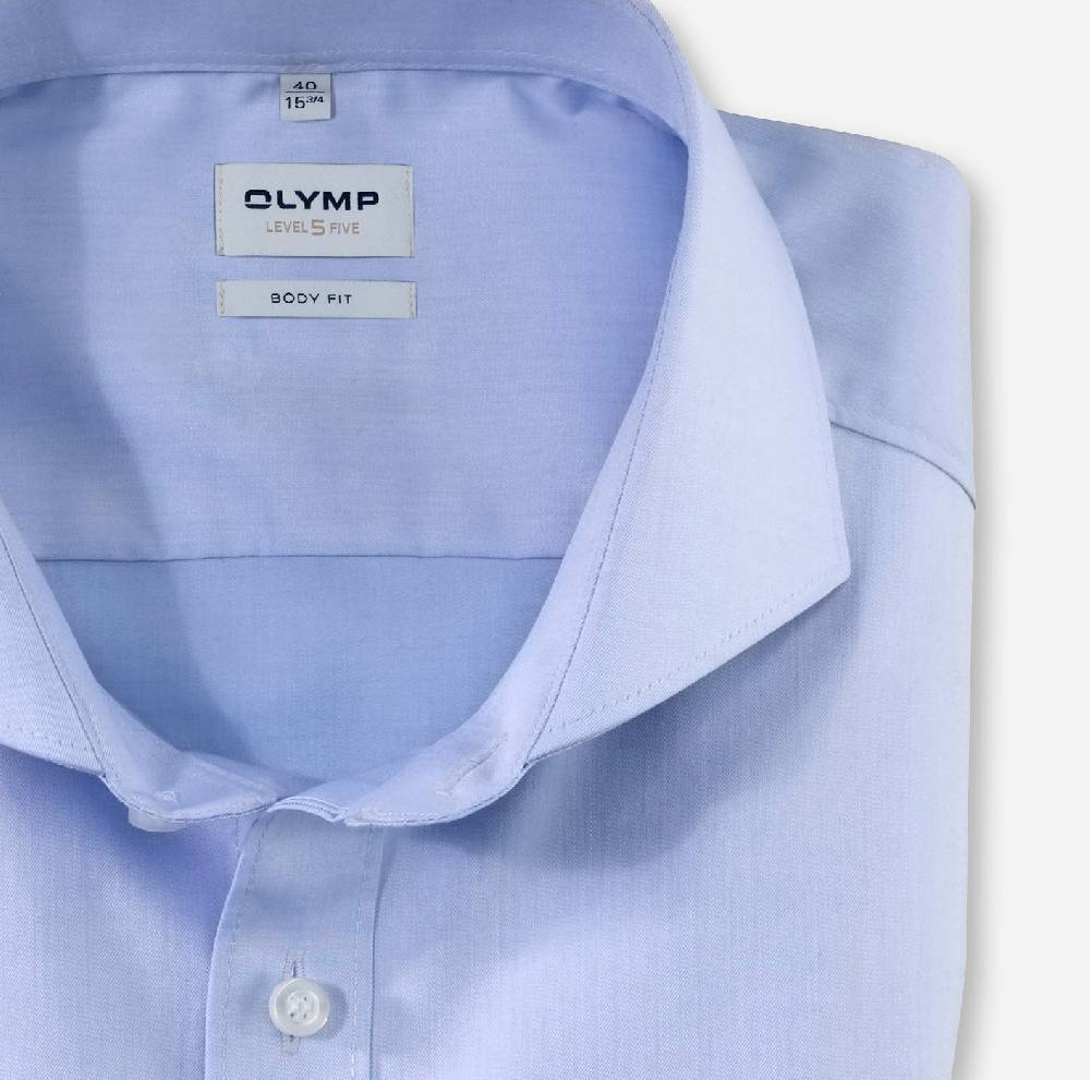Olymp Camicia olymp celeste slim fit cotone twill stretch facile stiro Offerte