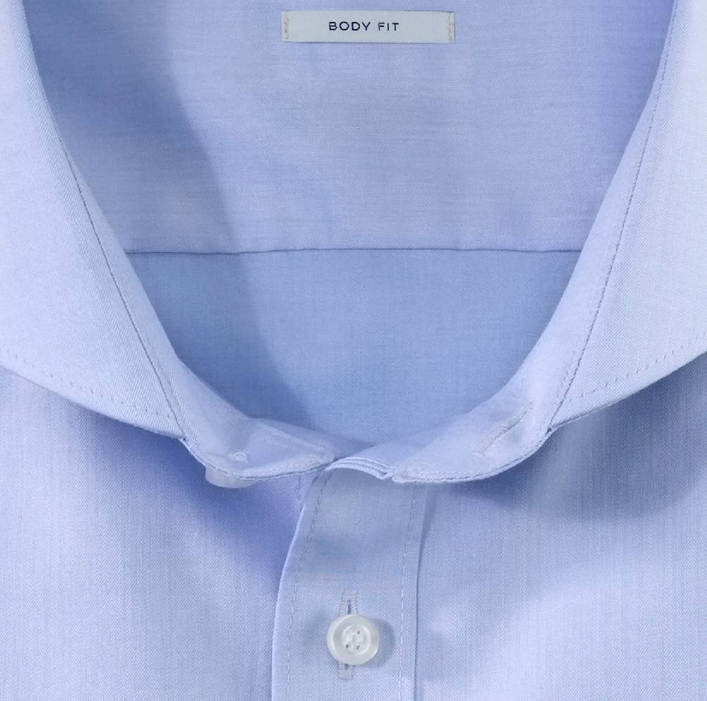 Olymp Camicia olymp celeste slim fit cotone twill stretch facile stiro Offerte