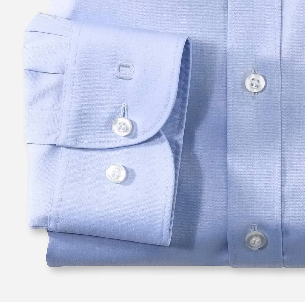 Olymp Camicia olymp celeste slim fit cotone twill stretch facile stiro Offerte