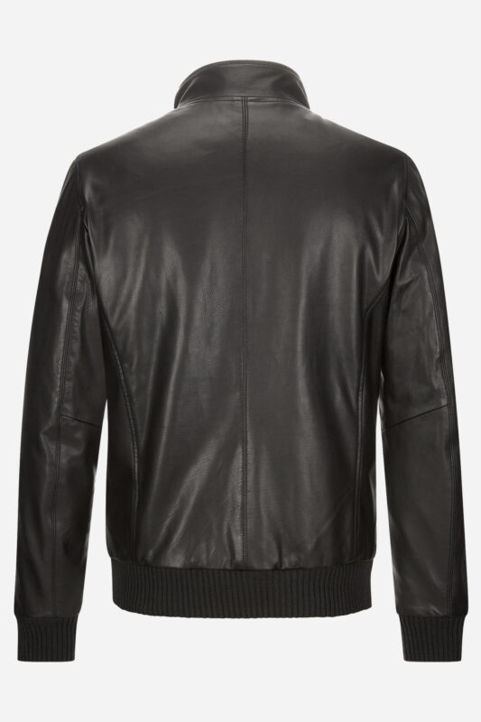 Milestone Bomber giubbino nero in pelle milestone Moda