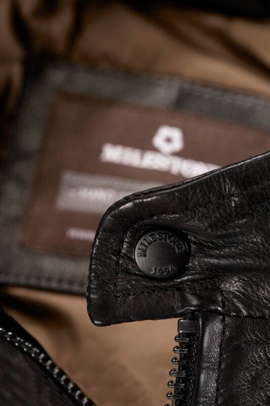 Milestone Bomber giubbino nero in pelle milestone Moda