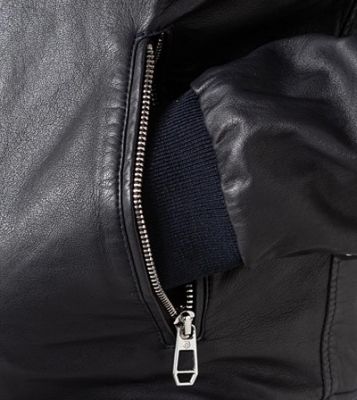 Milestone Giubbino bomber blu milestone in nappa di agnello In Linea