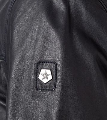 Milestone Giubbino bomber blu milestone in nappa di agnello In Linea