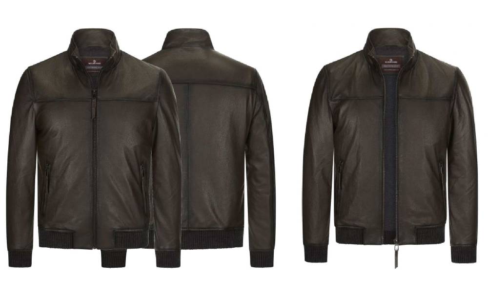 Milestone Giubbino bomber milestone marrone con elastico Soddisfazione Garantita