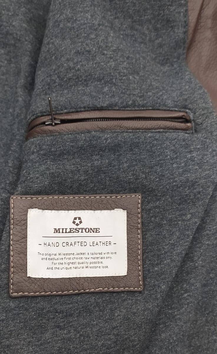 Milestone Giubbino bomber milestone marrone con elastico Soddisfazione Garantita