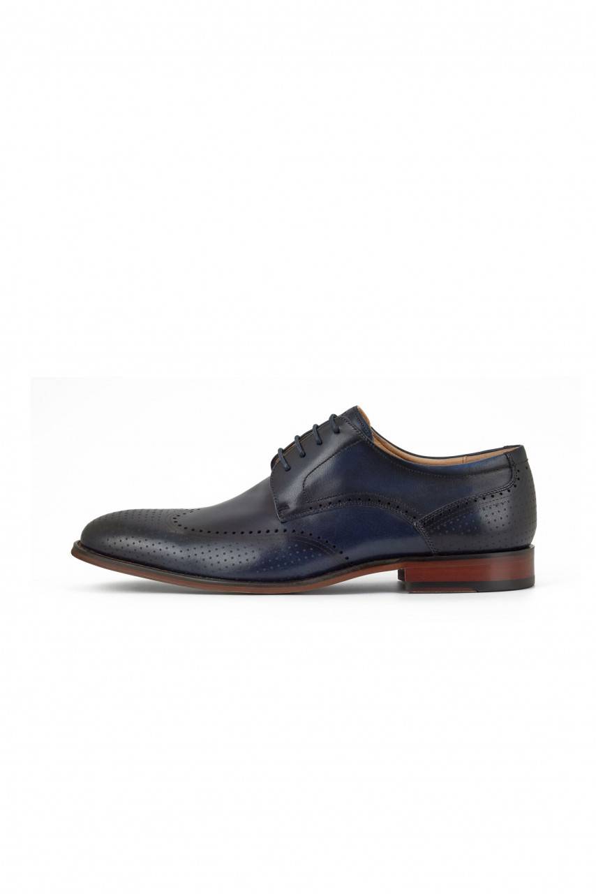 Digel Scarpa derby all'inglese blu elegante digel in vera pelle Promozione Limitata