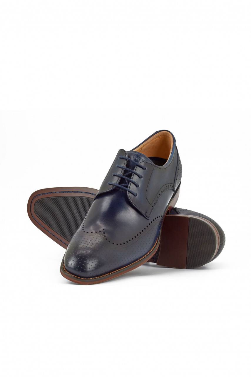 Digel Scarpa derby all'inglese blu elegante digel in vera pelle Promozione Limitata