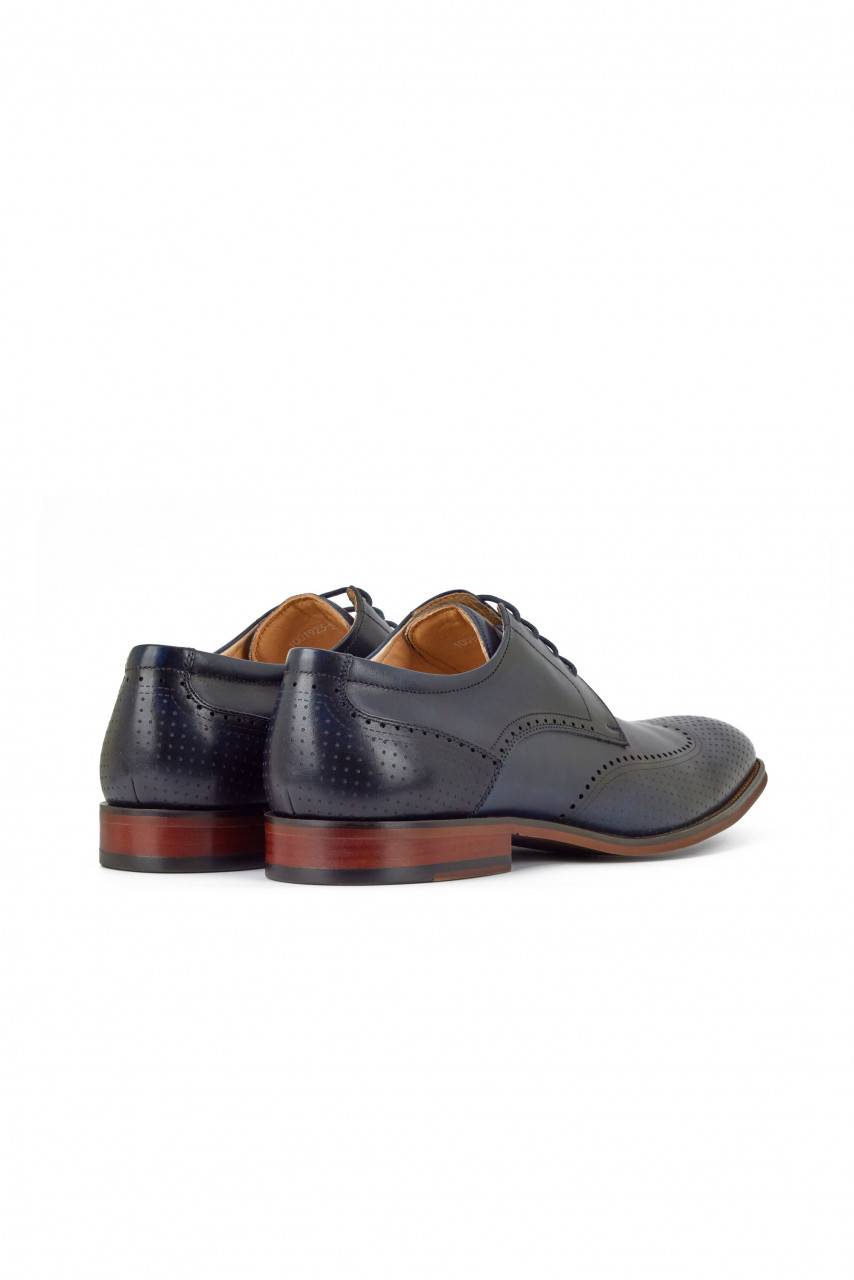 Digel Scarpa derby all'inglese blu elegante digel in vera pelle Promozione Limitata