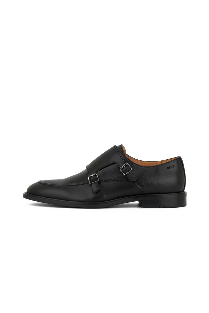 Digel Scarpa digel nera con doppia fibbia in pelle di vitello Prezzo Ridotto