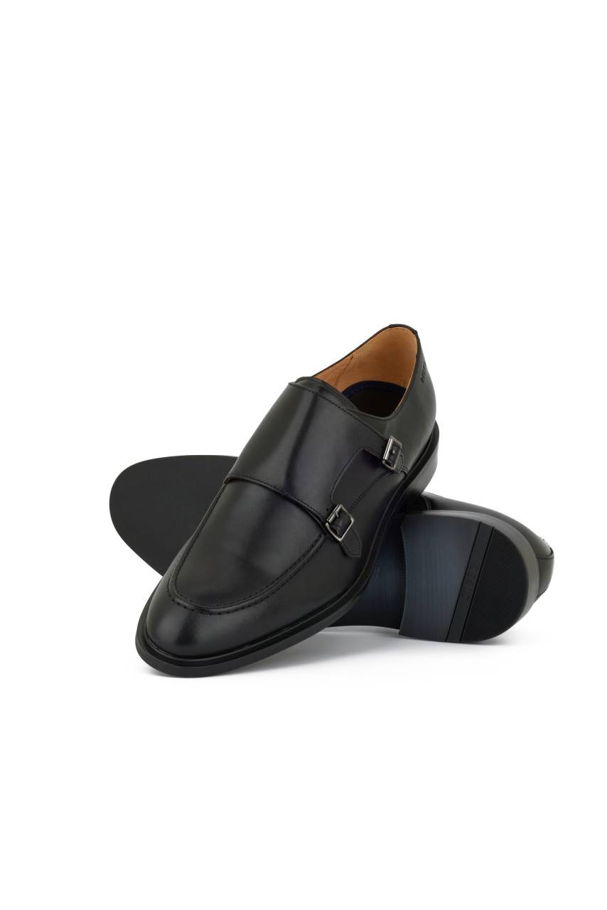 Digel Scarpa digel nera con doppia fibbia in pelle di vitello Prezzo Ridotto