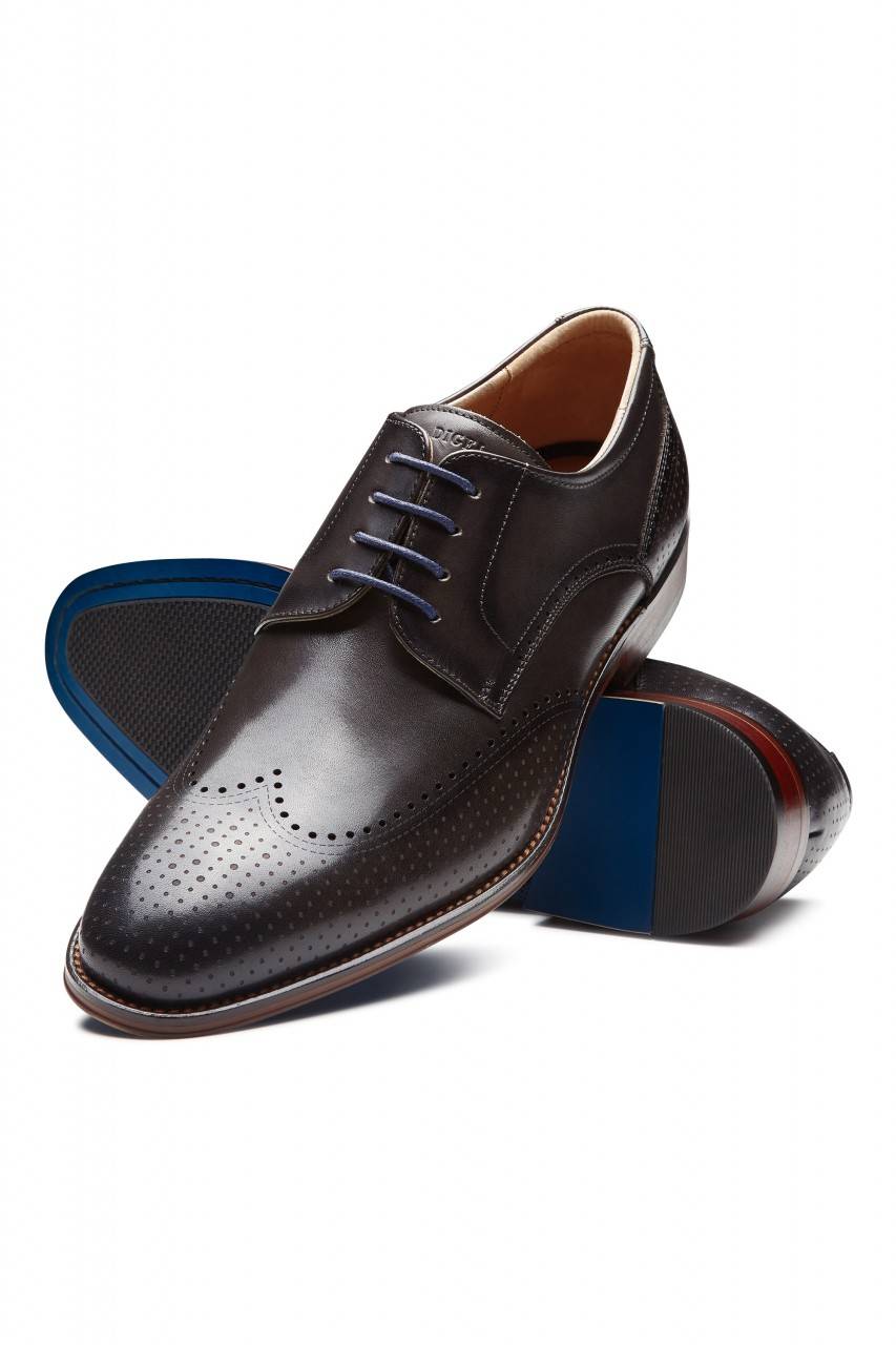 Digel Scarpa derby all'inglese grigio scuro elegante digel in vera pelle Novità