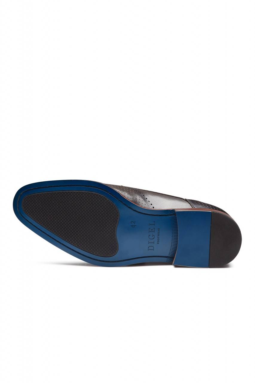 Digel Scarpa derby all'inglese grigio scuro elegante digel in vera pelle Novità