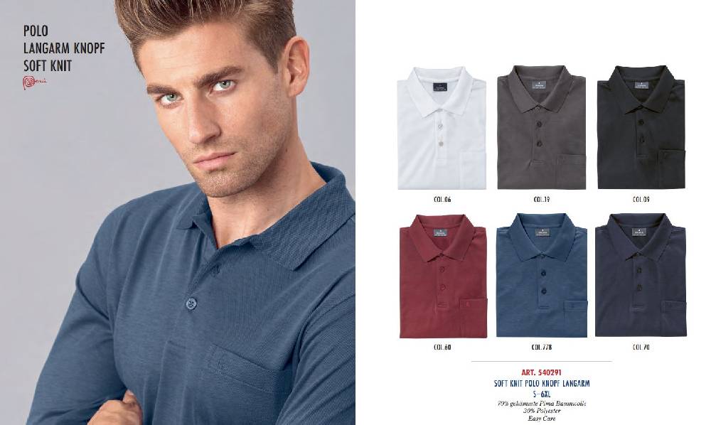 Ragman Polo grigio scuro con taschino ragman no stiro modern fit Economico