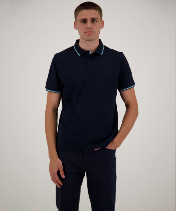 Ragman Polo blu scuro in tessuto performante ragman modern fit Hotsell