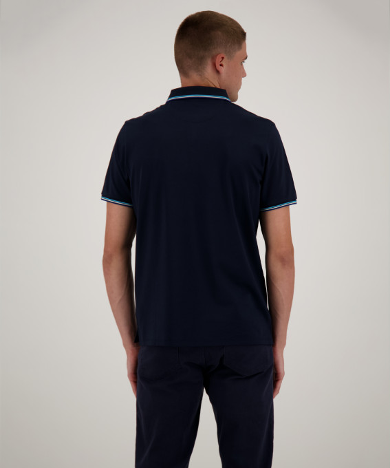 Ragman Polo blu scuro in tessuto performante ragman modern fit Hotsell