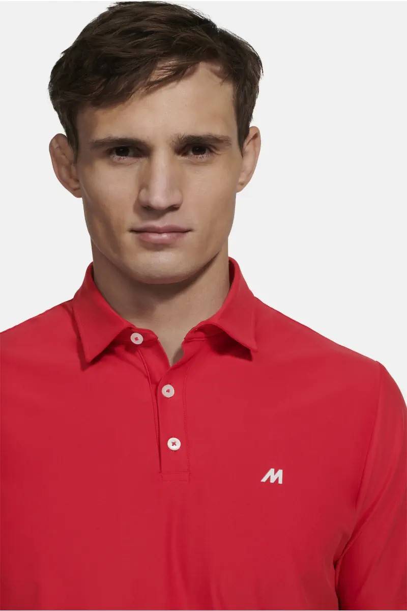 Meyer Polo meyer rossa tessuto performante tecnico Moda