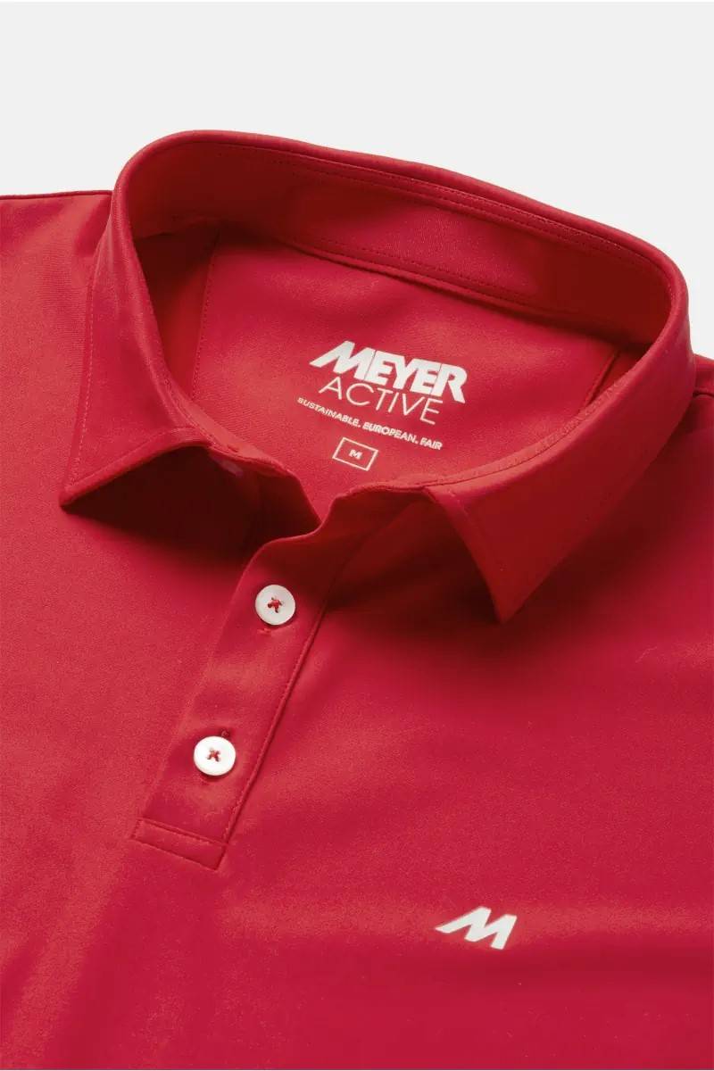 Meyer Polo meyer rossa tessuto performante tecnico Moda