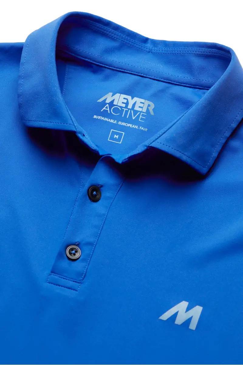 Meyer Polo meyer blu elettrico tessuto performante tecnico Italy