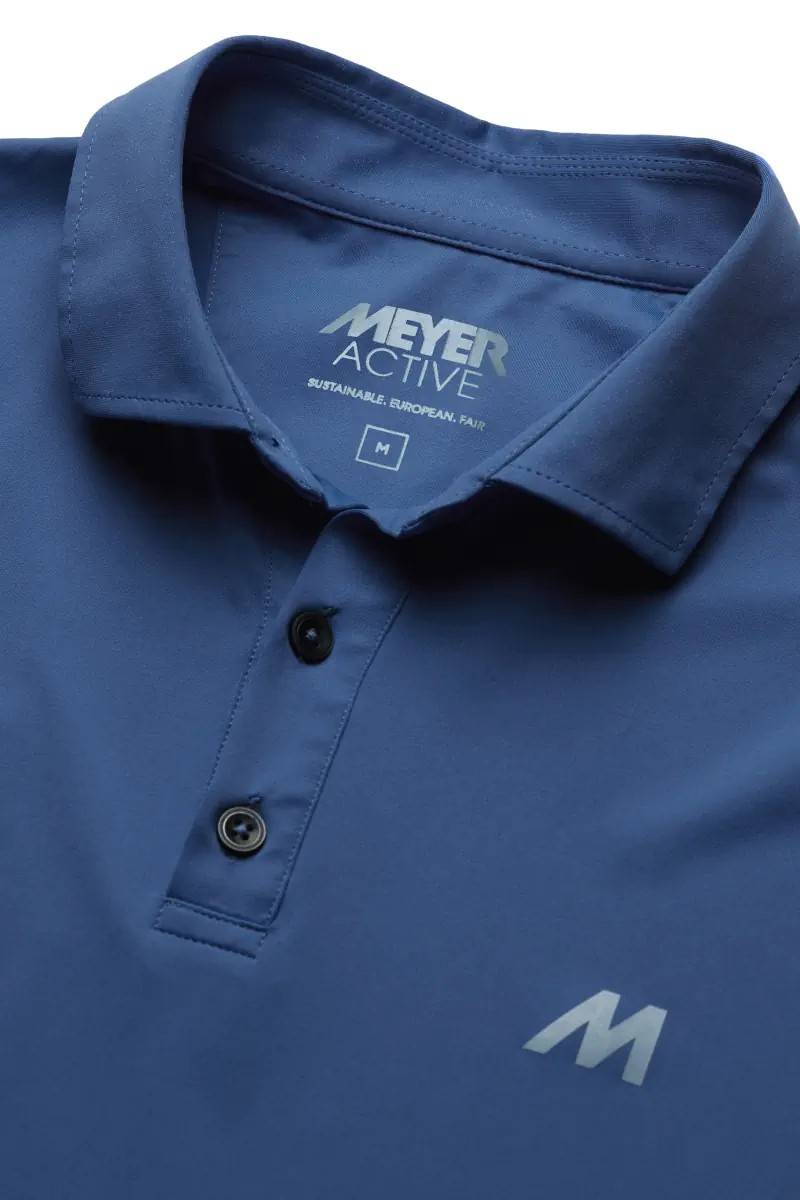 Meyer Polo meyer blu tessuto performante tecnico 2025