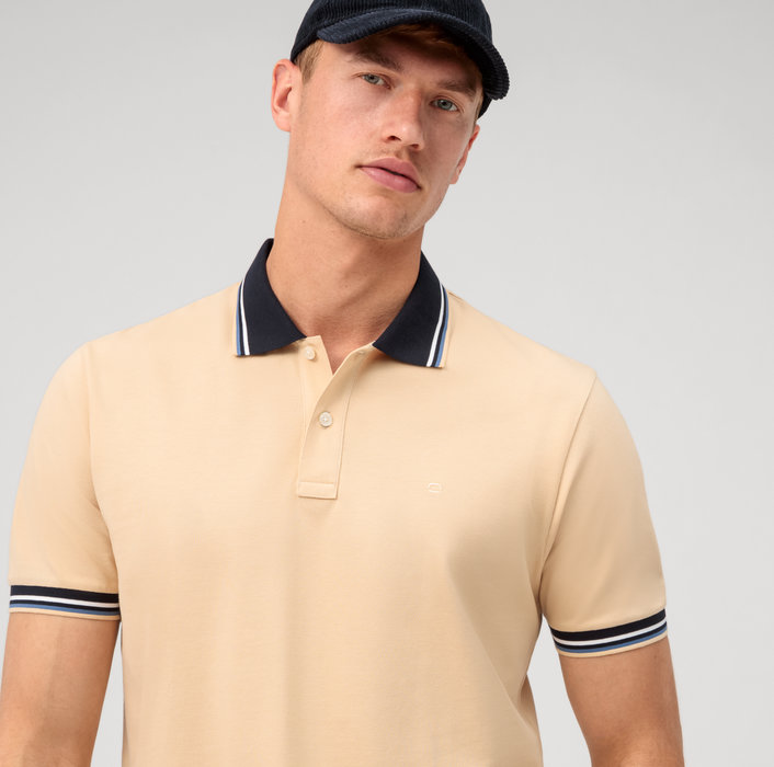 Olymp Polo beige naturale olymp regular fit cotone piqué Promozione