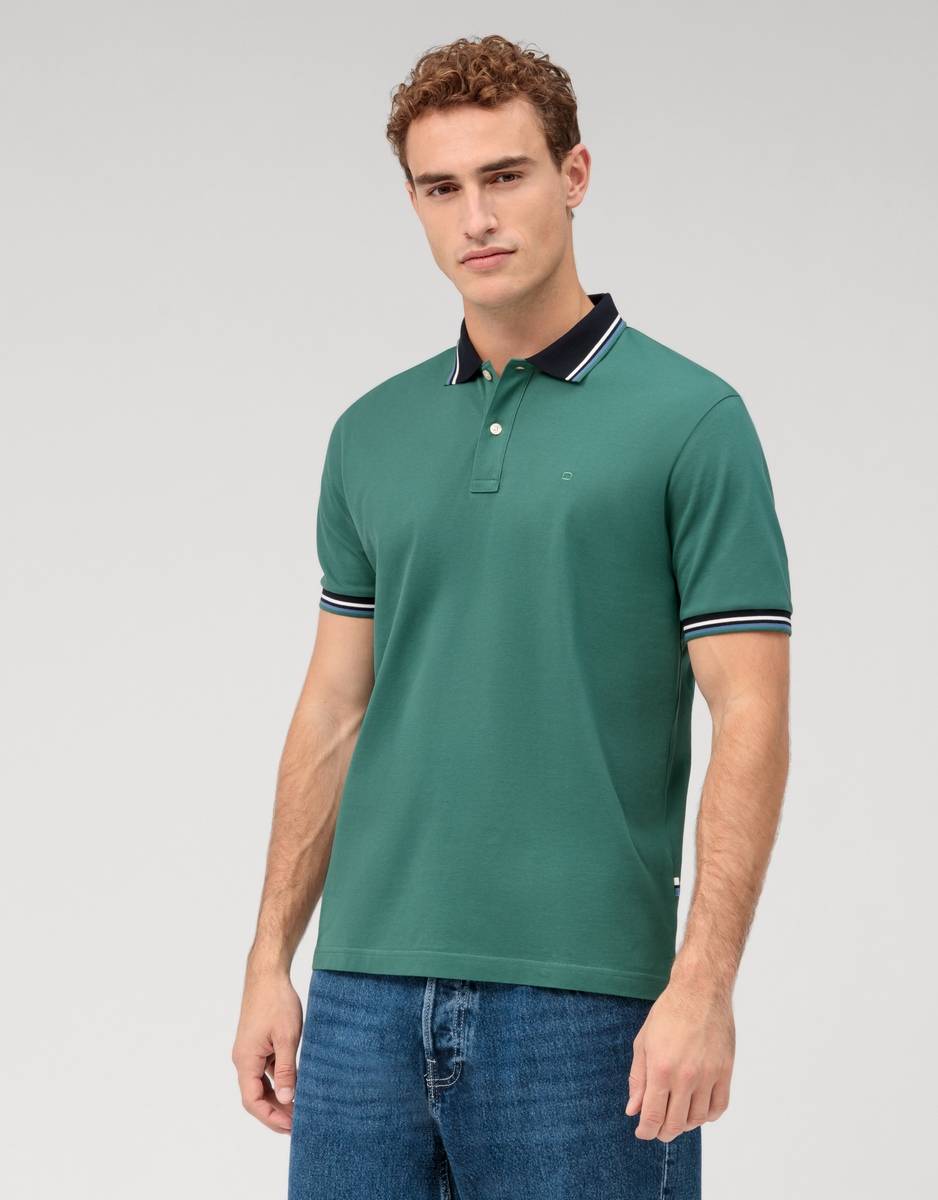Olymp Polo verde olymp regular fit cotone piqué