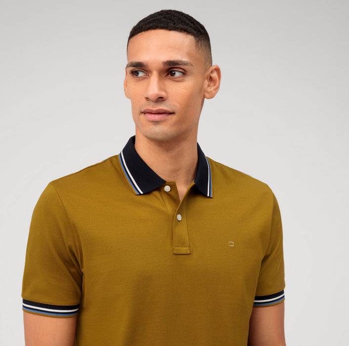 Olymp Polo color cachi olymp regular fit cotone piqué Pezzi Unici
