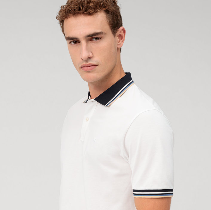 Olymp Polo bianca olymp regular fit cotone piqué Soddisfazione Garantita