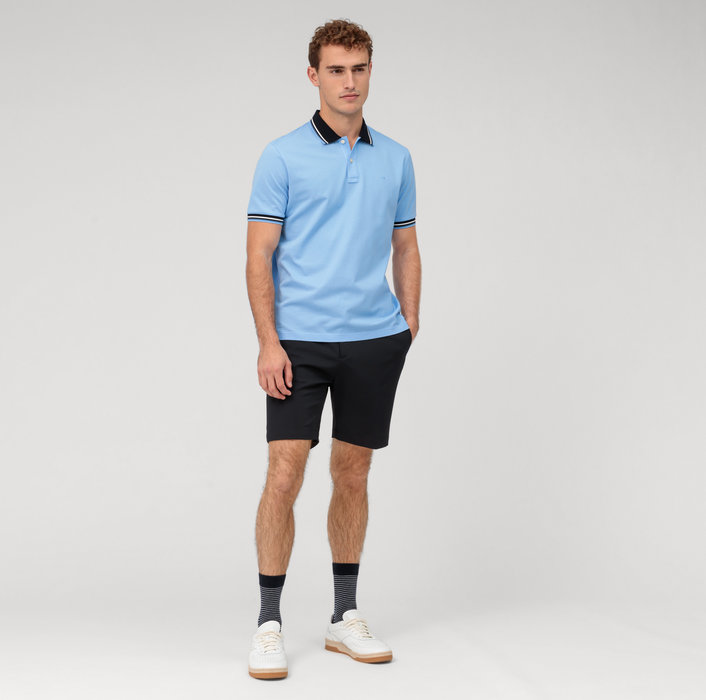 Olymp Polo celeste olymp regular fit cotone piqué Negozi Online