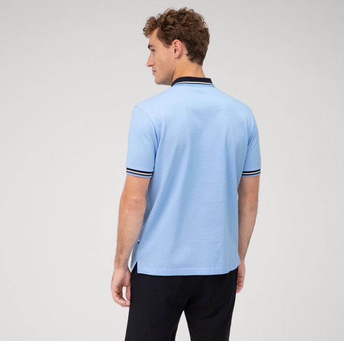 Olymp Polo celeste olymp regular fit cotone piqué Negozi Online