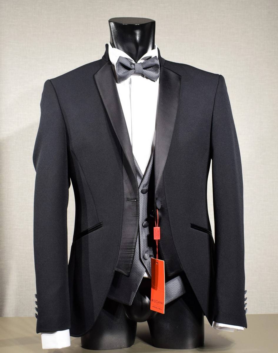 Musani Milano Cerimonia Smoking moderno slim fit nero musani cerimonia Sconto