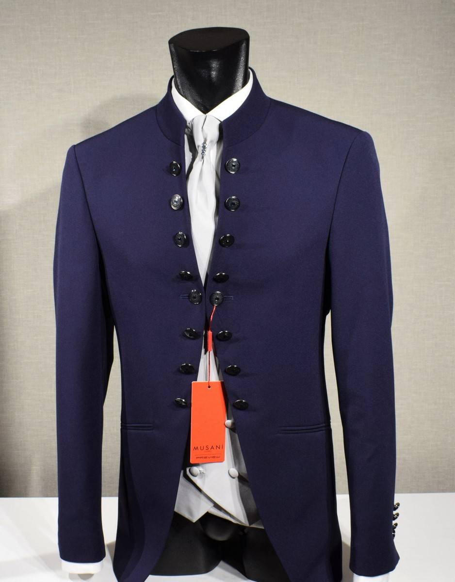 Musani Milano Cerimonia Abito musani bluette modello coreana slim fit Offerta