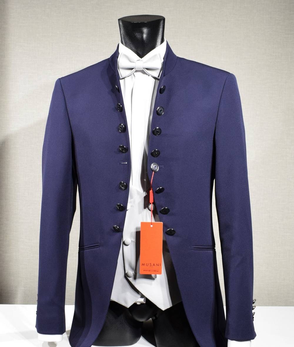 Musani Milano Cerimonia Abito musani bluette modello coreana slim fit Offerta