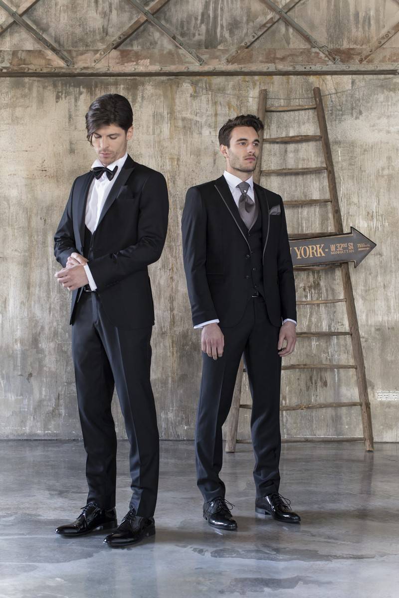 Musani Milano Cerimonia Smoking con panciotto nero slim fit musani cerimonia Saldi