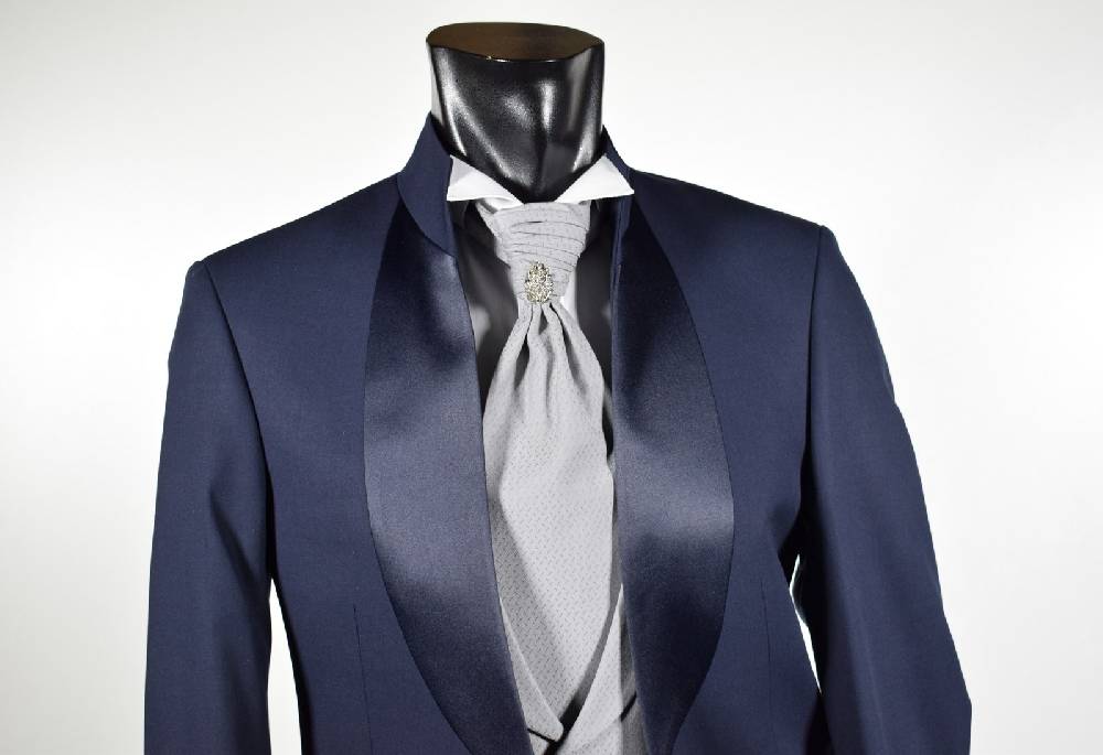Musani Milano Cerimonia Abito musani cerimonia blu modello coreano slim fit Vendita Economica