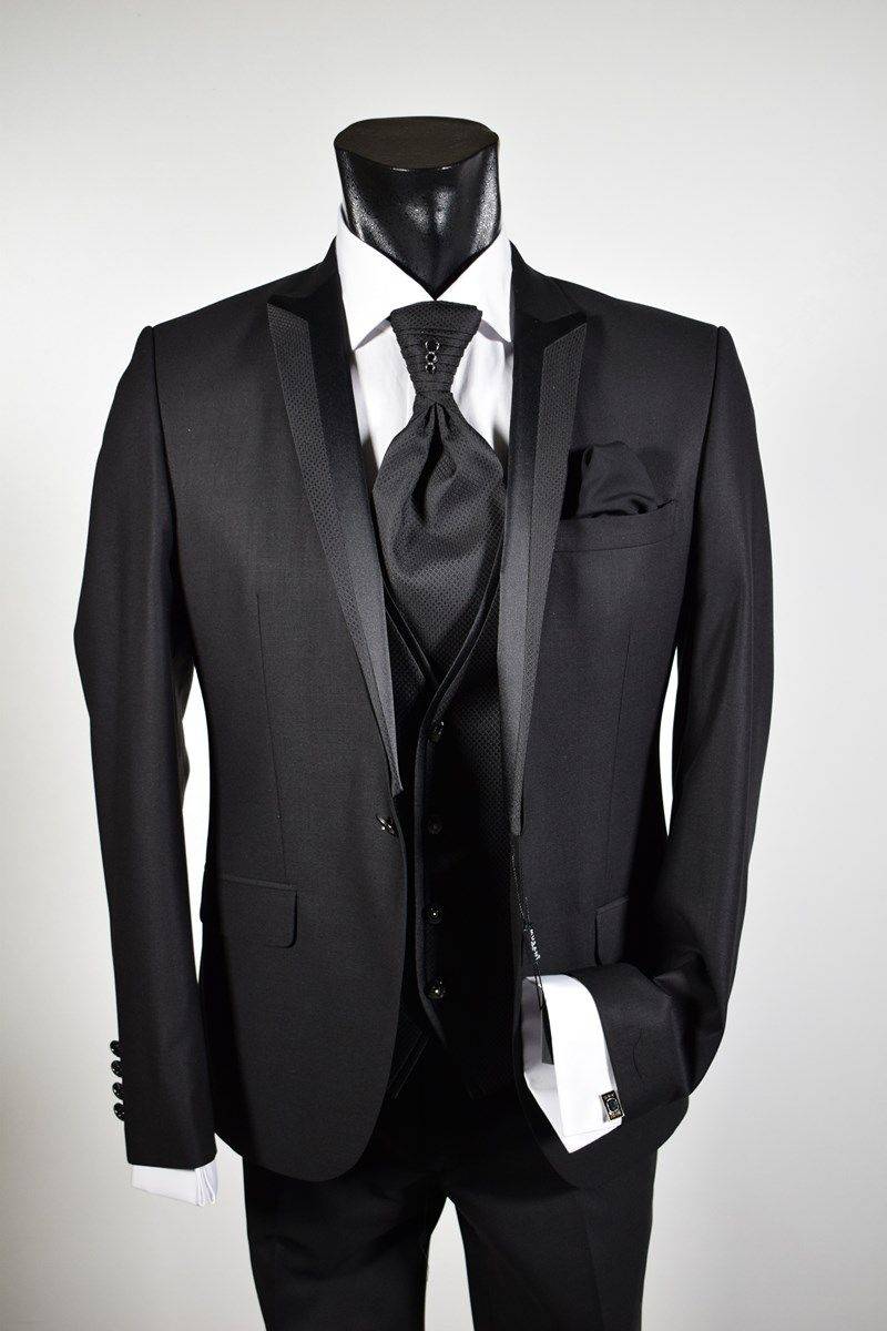Musani Milano Cerimonia Abito nero slim fit Musani cerimonia Negozio