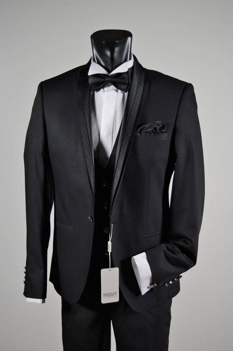 Musani Milano Cerimonia Abito elgante musani cerimonia nero slim fit Moda