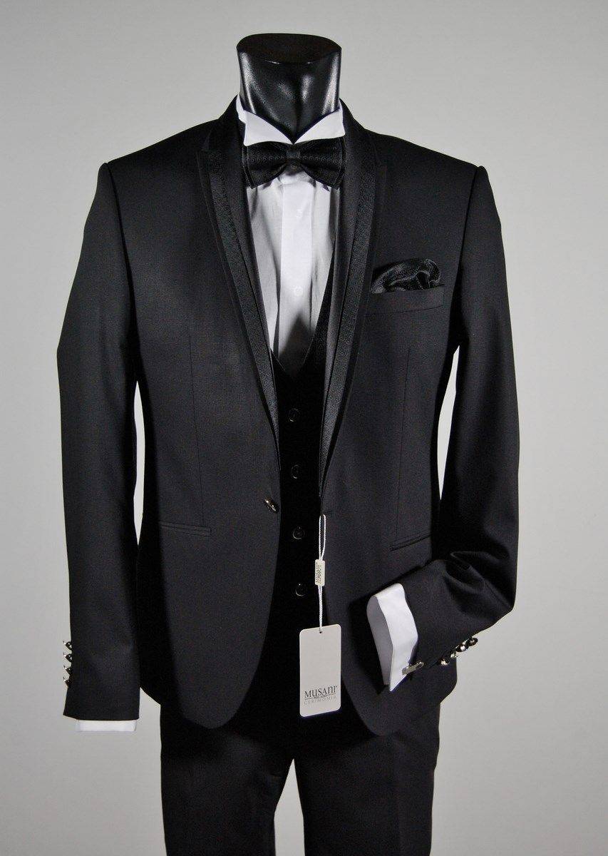 Musani Milano Cerimonia Abito elgante musani cerimonia nero slim fit Moda