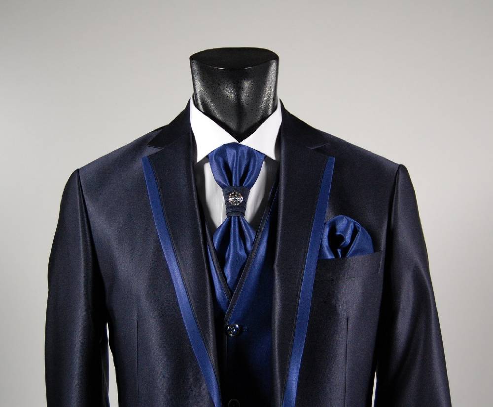 Musani Milano Cerimonia Abito blu musani milano cerimonia completo di gilet cravatta e camicia Spedizione gratuita