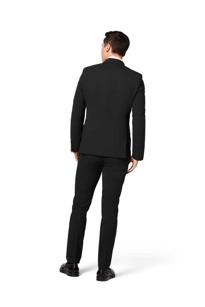Digel Abito nero digel slim fit doppiopetto misto lana bi-stretch Spedizione Gratuita