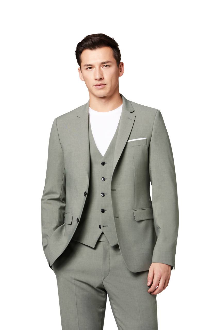 Digel Abito slim fit digel verde salvia misto lana bi-stretch