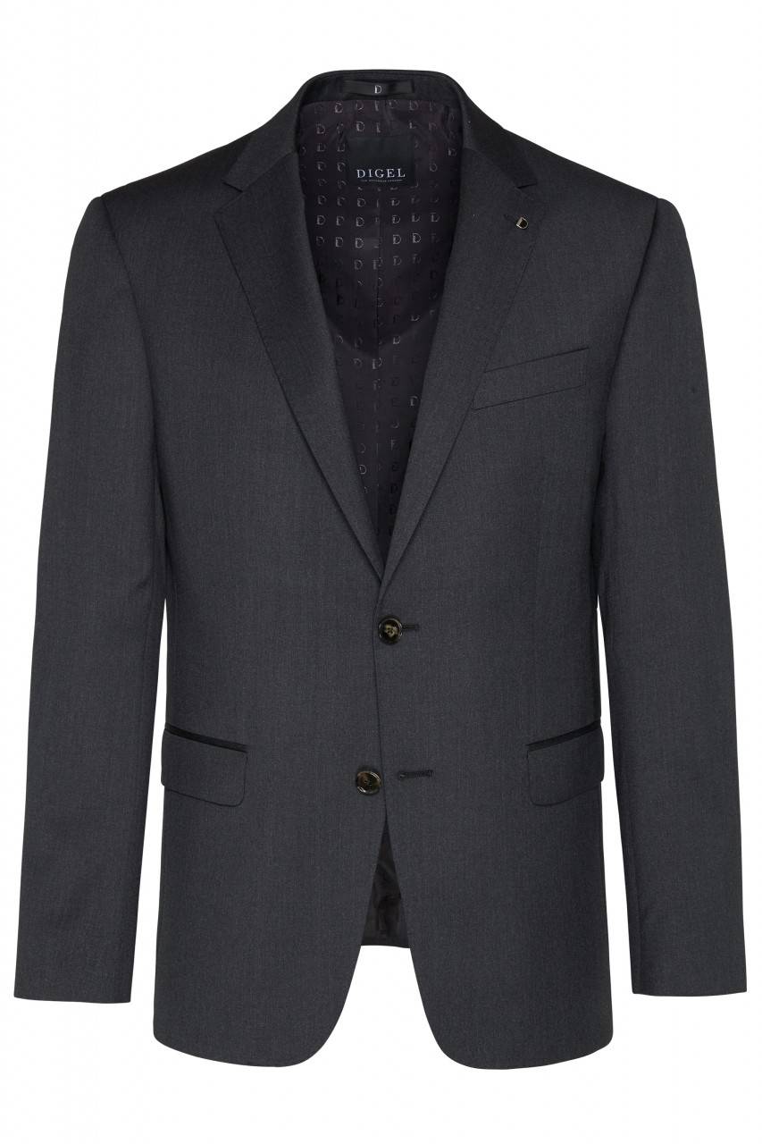 Digel Abito grigio scuro digel drop quattro corto in lana reda super 110's
