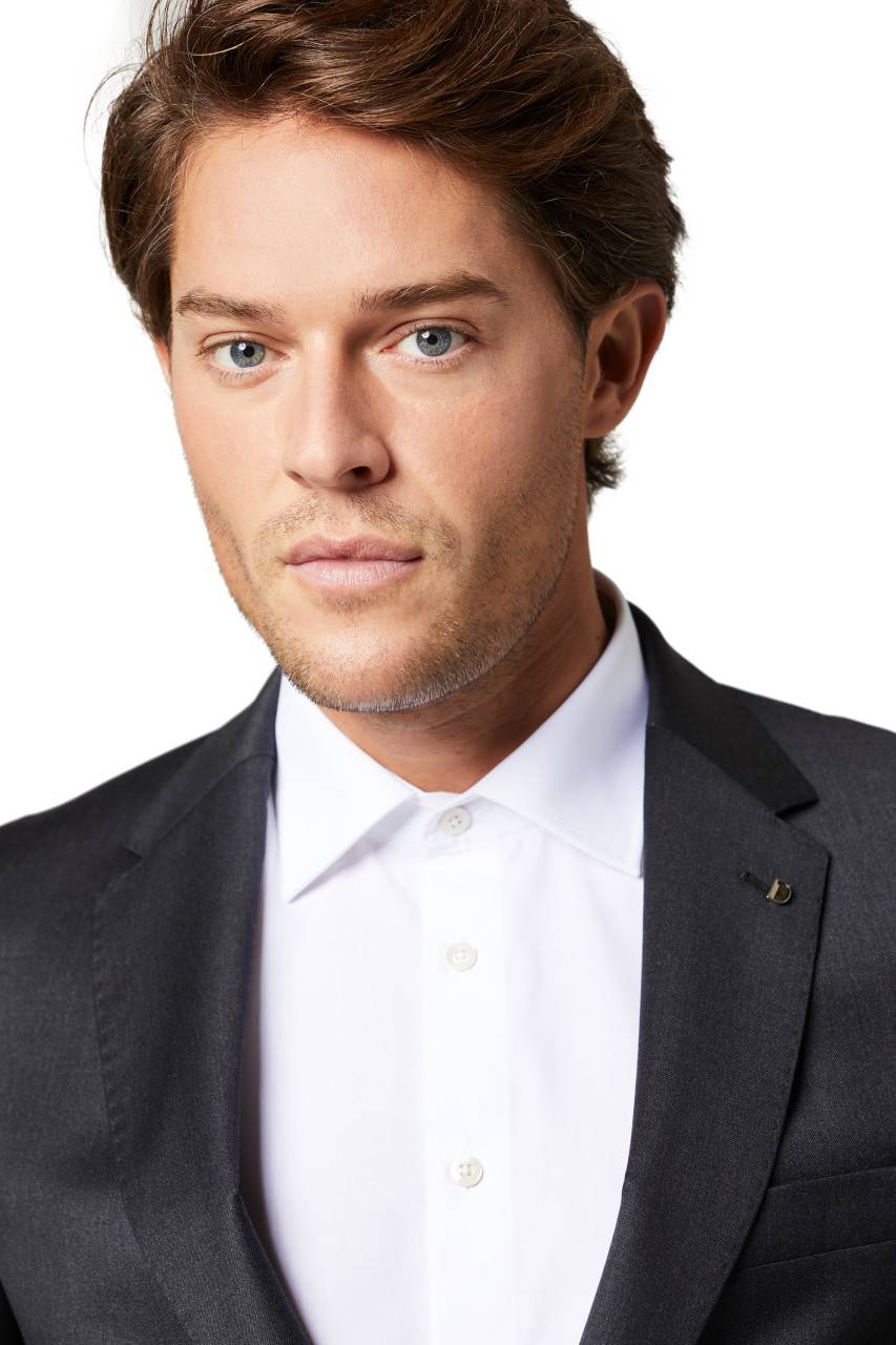 Digel Abito grigio scuro digel drop quattro corto in lana reda super 110's Shopping Online