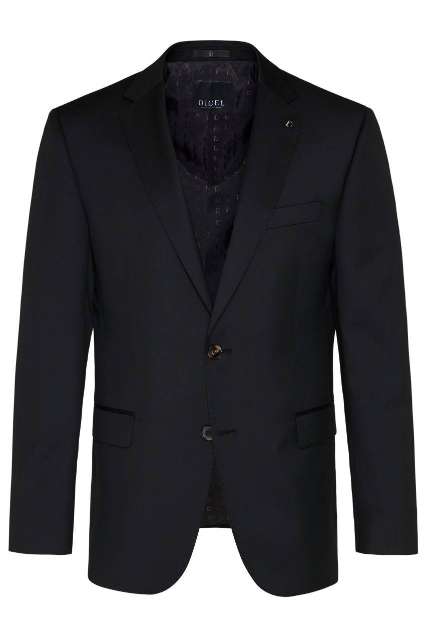 Digel Abito nero digel drop quattro corto in lana reda super 110's